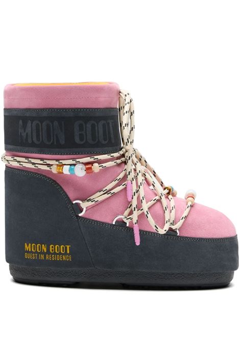 icon low suede beads boots woman grey and rose MOON BOOT | 80D1409730HJ05